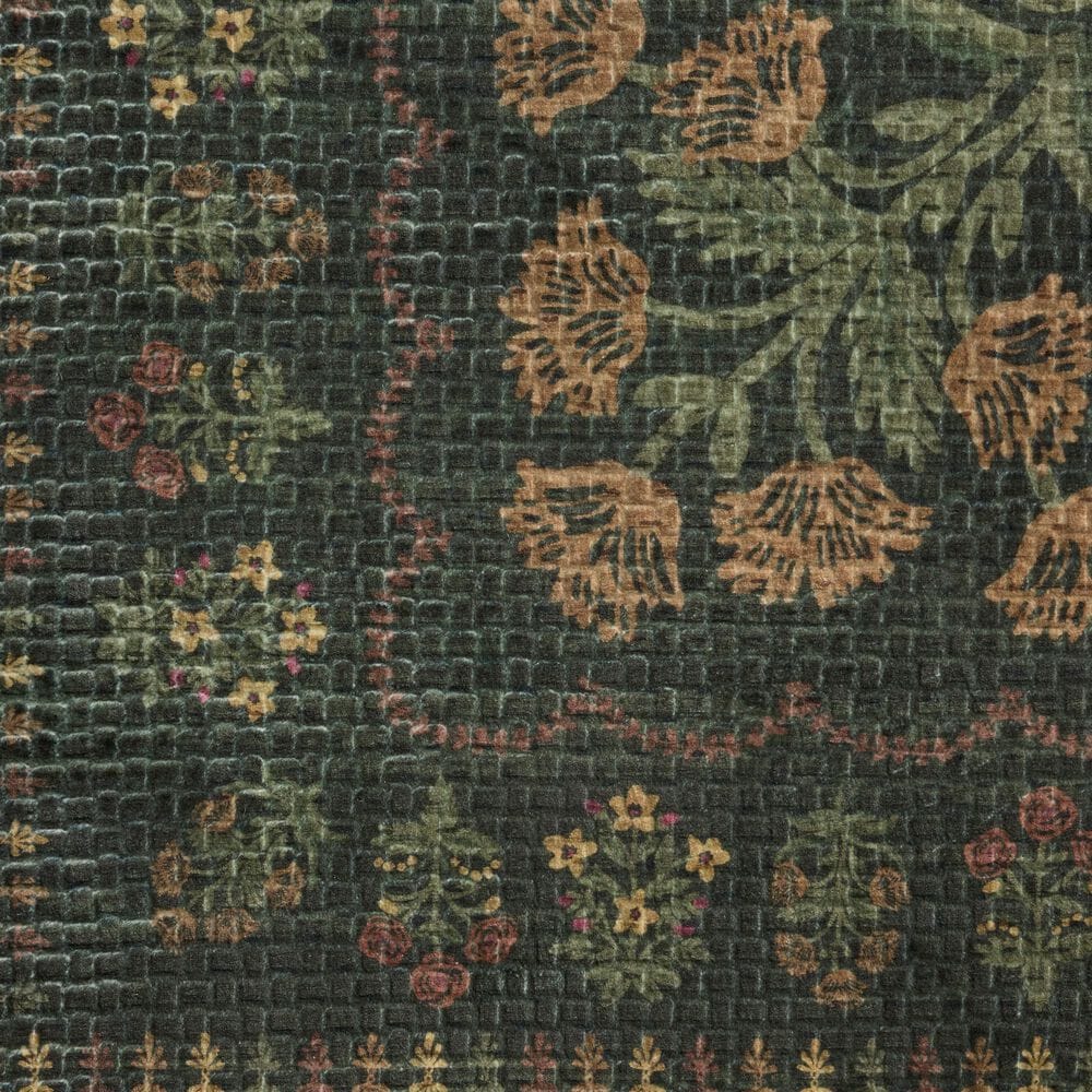 Rifle Paper Co. x Loloi Orchard Forest and Multicolor 2'6" x 11'6" Runner, , large