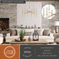 Vaxcel Kedzie 9-Light Chandelier in Natural Brass, , large