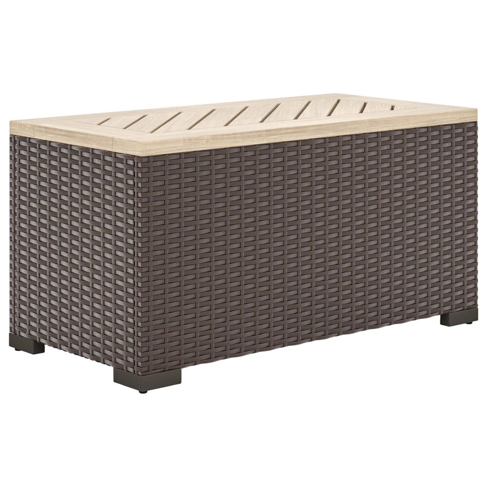 Homestyles Palm Springs 3-Piece Patio Set with Storage Table in Brown, , large