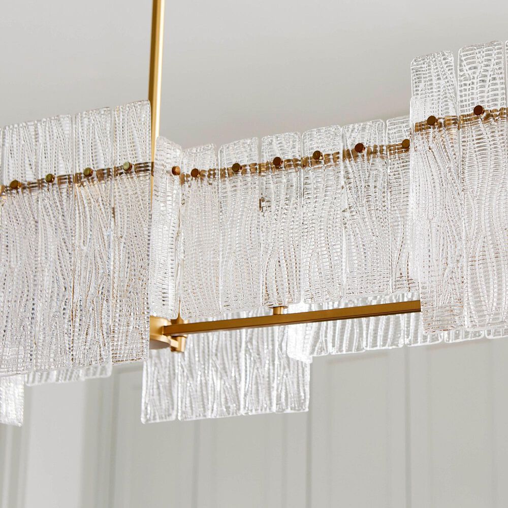 Cyan Othello Chandelier in Aged Brass, , large