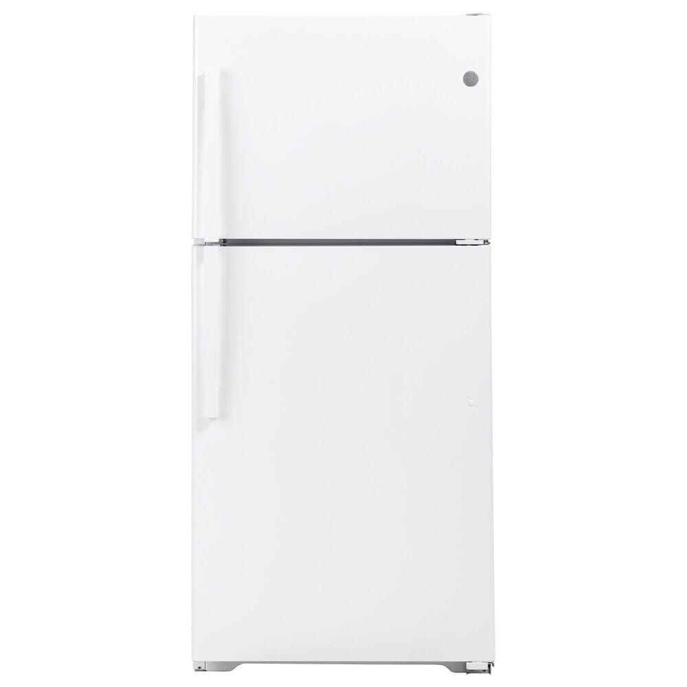 GE Appliances 21.9 Cu. Ft. Top-Freezer Refrigerator with High Gloss Handle in White, , large