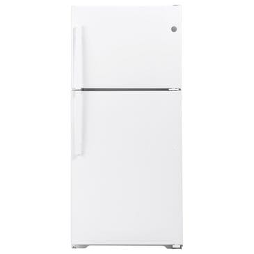 GE Appliances 21.9 Cu. Ft. Top-Freezer Refrigerator with High Gloss Handle in White, , large
