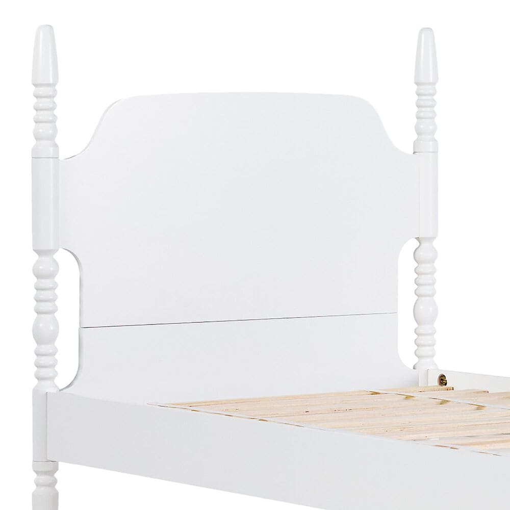 Walker Edison Vivienne Twin Platform Bed in White, , large