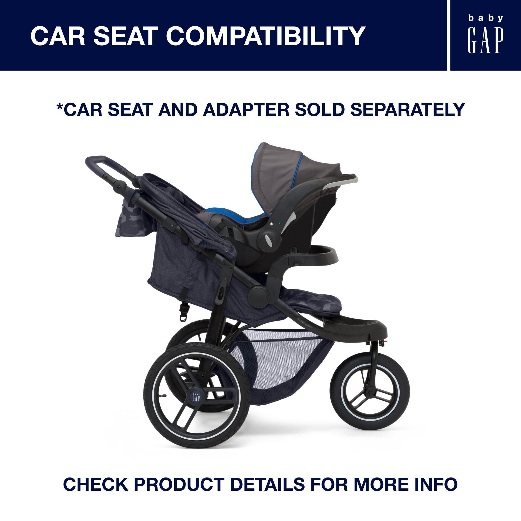 Delta Jeep Trek Jogging Stroller in Black Camo NFM