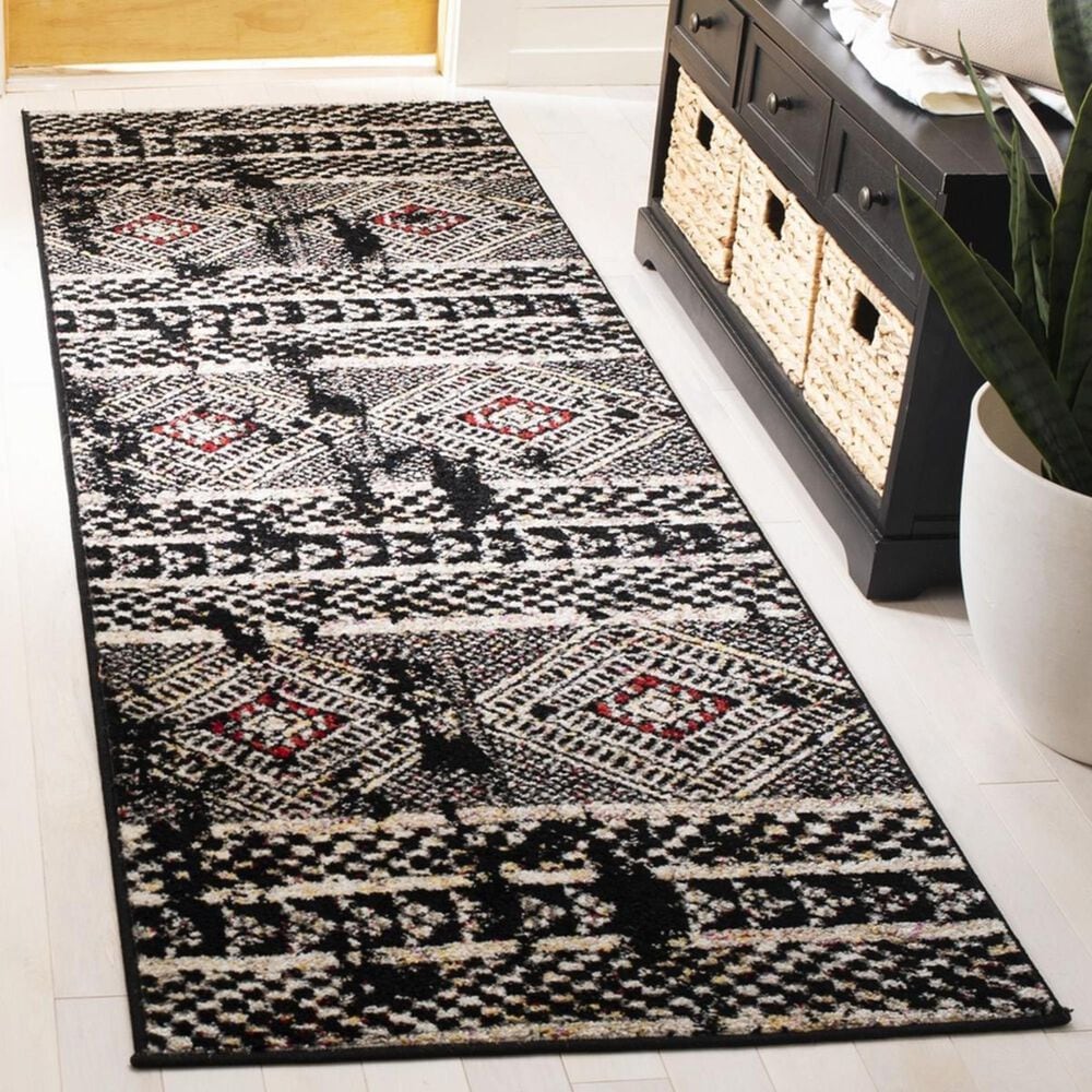 Safavieh Adirondack ADR202Z 2&#39;6&quot; x 8&#39; Black and Light Grey Runner, , large