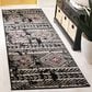 Safavieh Adirondack ADR202Z 2"6" x 8" Black and Light Grey Runner, , large