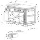 Linon Home Decor Pennfield Kitchen Island in Natural and Black Sand, , large