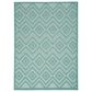 Nourison Versatile 2" x 4" Aqua and Teal Indoor/Outdoor Area Rug, , large