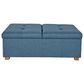 CorLiving Yves Storage Ottoman Bench in Blue, , large