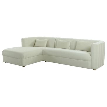 Tov Furniture Callie LAF Sectional in Cream Velvet, , large