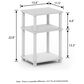 HOMLUX 3-Tier End Table in White, , large