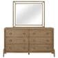 Sterling Timber Elure Wood and Metal Dresser Mirror in Latte, , large