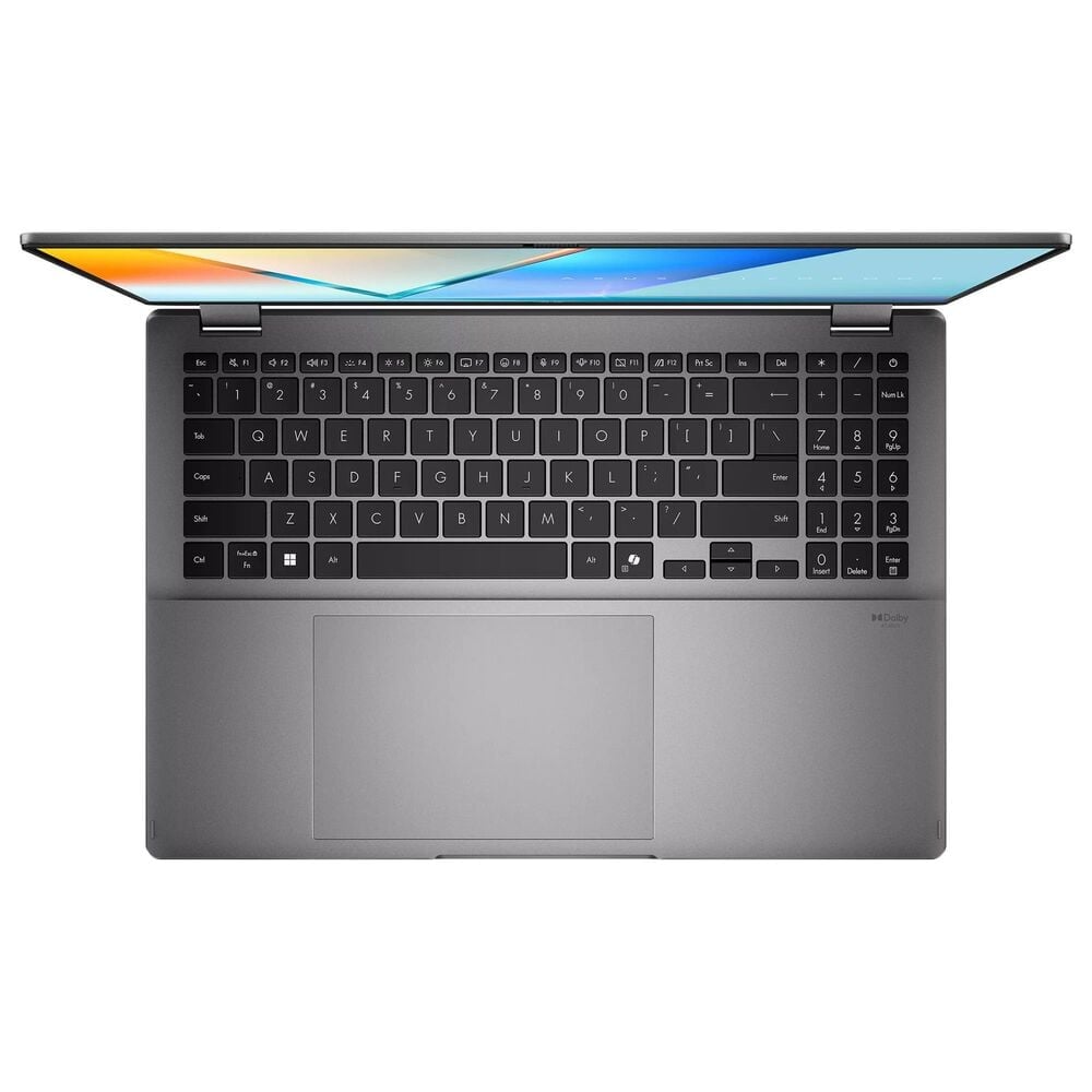 ASUS Vivobook 16 Flip 16" Copilot+ PC 2-in-1 Laptop | Intel Core Ultra 7 256V - 16GB RAM - Intel Arc Graphics - 512GB SSD in Matte Gray, , large