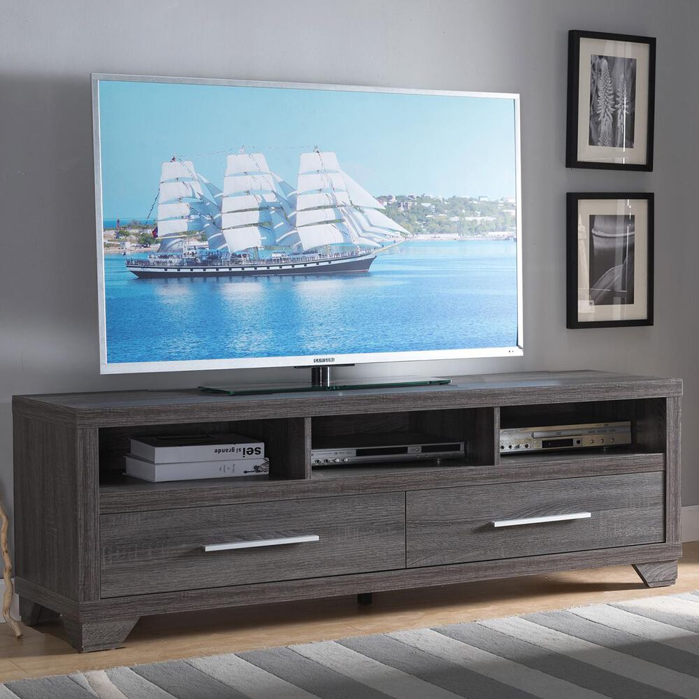 Global Movement 72" TV Stand in Distressed Grey, , large