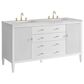 James Martin Vanities Myrrin 60" Double Bathroom Vanity in Bright White with 3 cm Eternal Jasmine Pearl Silestone Top, Rectangular Sinks and FreePower Wireless Charger, , large