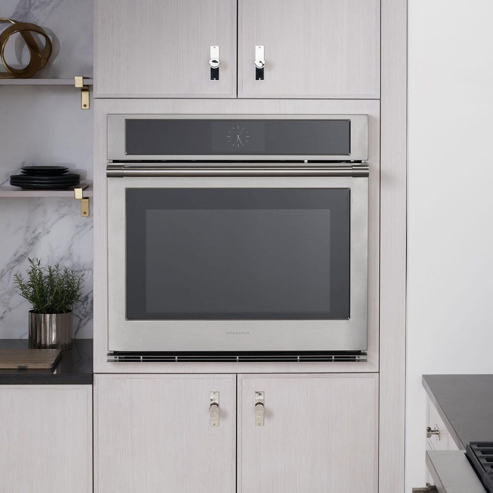 Monogram Statement 30&quot; Electric Single Wall Oven with Convection in Stainless Steel, , large