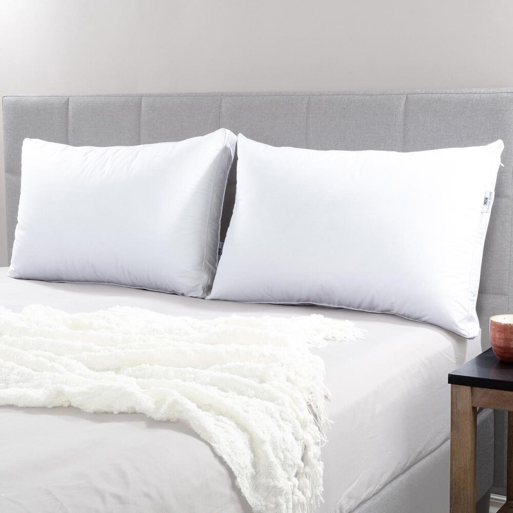 Timberlake Lavish Home Queen Luxury Pillows in White/Gray (Set of 2), , large