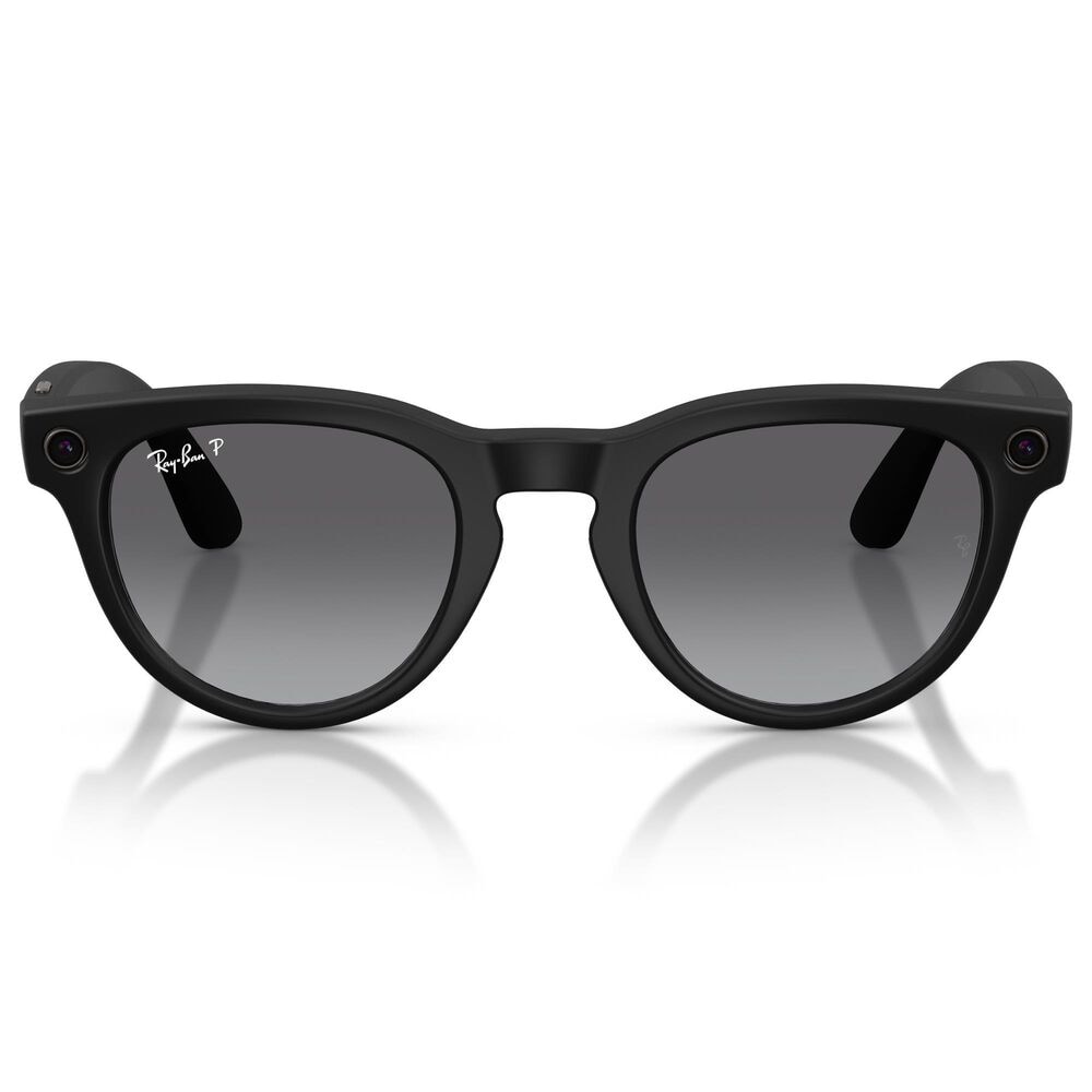Rayban Glasses Headliner Gen 2 Sunglasses with Polarized Gradient Graphite Lenses in Matte Black, , large