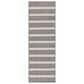 Nourison Positano POS03 Charcoal and Ivory 2" x 6" Indoor/Outdoor Runner, , large