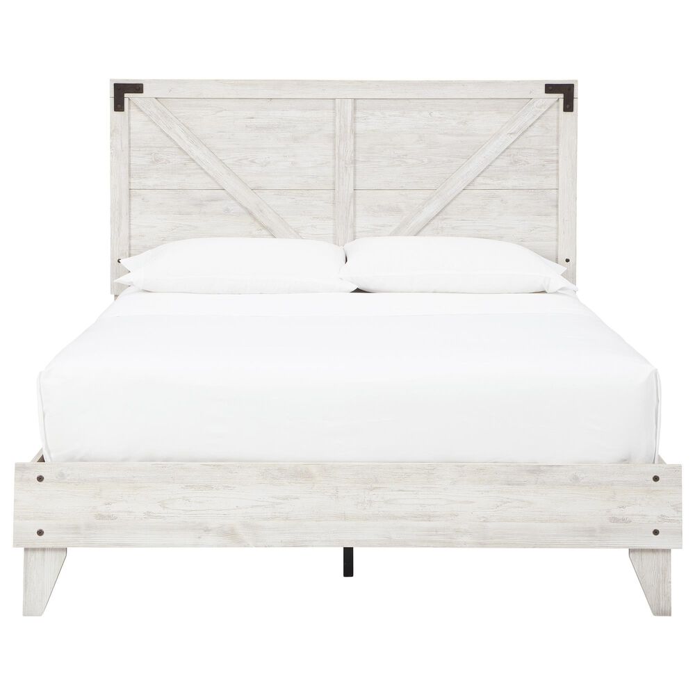 Ashley Shawburn 3-Piece Queen Bedroom Set in Whitewash and Charcoal Gray, , large