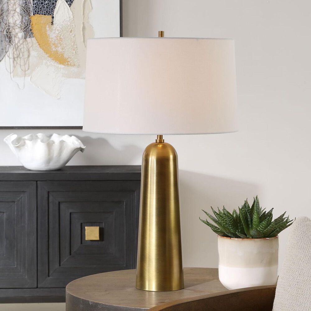 Uttermost Flinchem Table Lamp in Antique Brass, , large