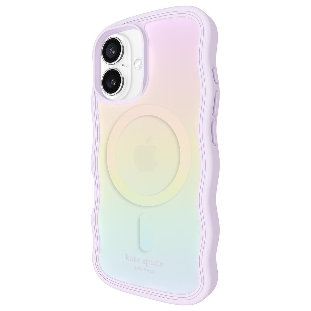Kate Spade Wavy MagSafe Case for iPhone 16 in Opal Iridescent, , large
