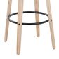 LumiSource Grotto 30" Swivel Barstool with Oat Upholstery in Whitewashed and Black (Set of 2), , large