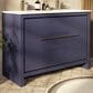 Lexora Home Lafarre 48" Double Bathroom Vanity in Navy Blue with 2 cm White Quartz Top and Rectangular Sinks, , large