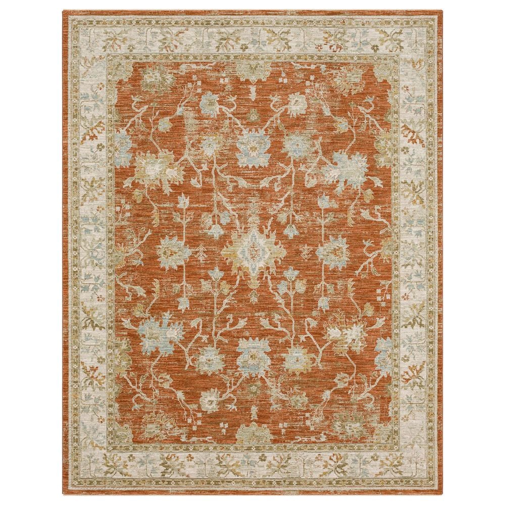 Karastan Adalia Iznik 7"8" x 10"3" Rust Area Rug, , large