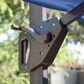 Furniture of America Kiran 8" Crank Lift Double Top Square Patio Umbrella with Base in Blue, , large