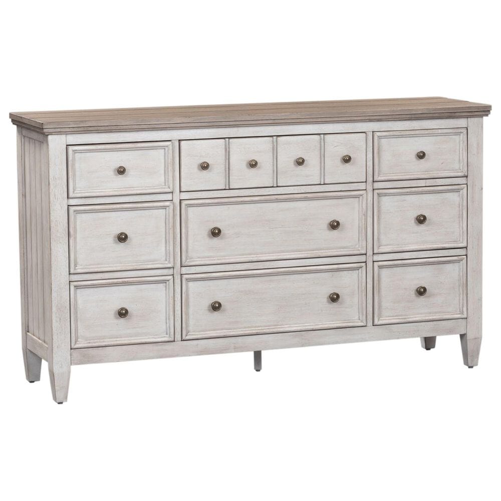 Belle Furnishings Heartland 3 Piece King Bedroom Set in Antique White, , large