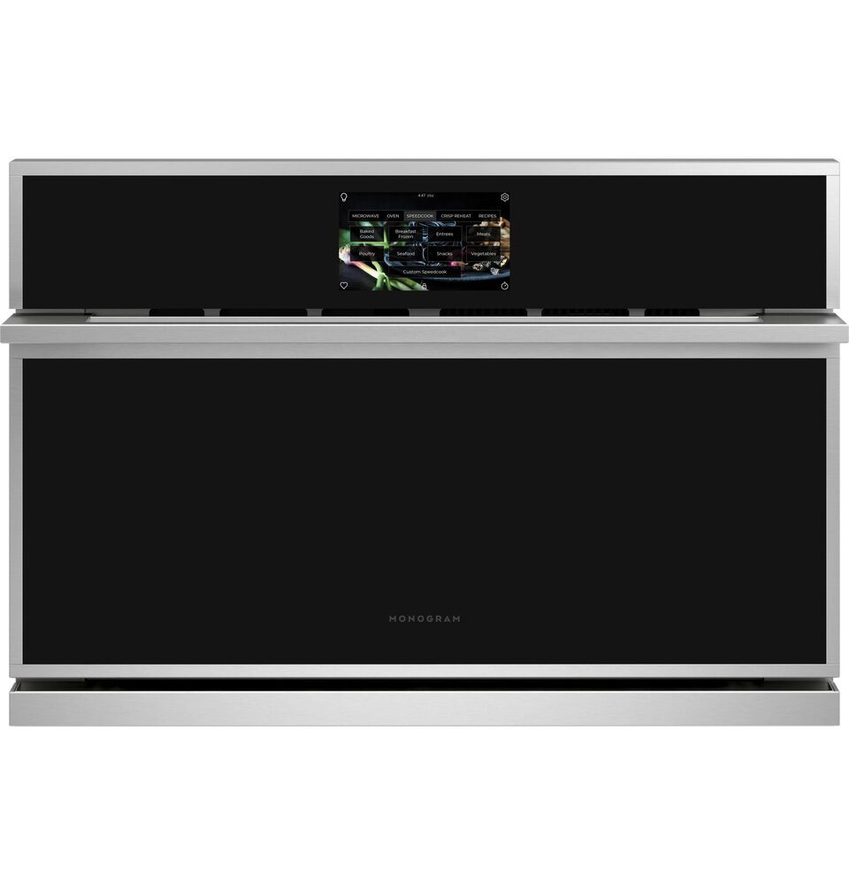 Monogram Minimalist 30&quot; Single Electric Wall Oven with 240V Advantium Technology in Stainless Steel, , large