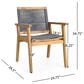 Hearth and Haven McGill Outdoor Dining Chair with Dark Grey Rope Seat in Brown (Set of 2), , large
