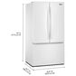 Whirlpool 30.52 Cu. Ft. French Door Refrigerator with Interior Water Dispenser in White, , large