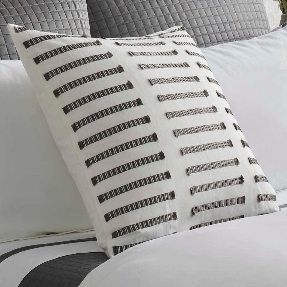 Ann Gish Latera 24" x 14" Pillow in White and Charcoal, , large