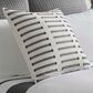 Ann Gish Latera 24" x 14" Pillow in White and Charcoal, , large