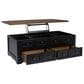 Ashley Wildenauer Lift Top Cocktail Table in Warm Satin Black and Brown, , large