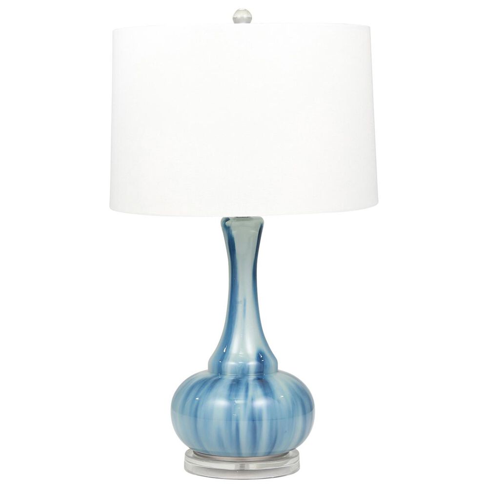 Sagebrook Home 28" Glass Table Lamp in Light Blue, , large