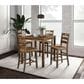 Furniture of America Lubbock 5-Piece Counter Height Dining Set in Walnut, , large