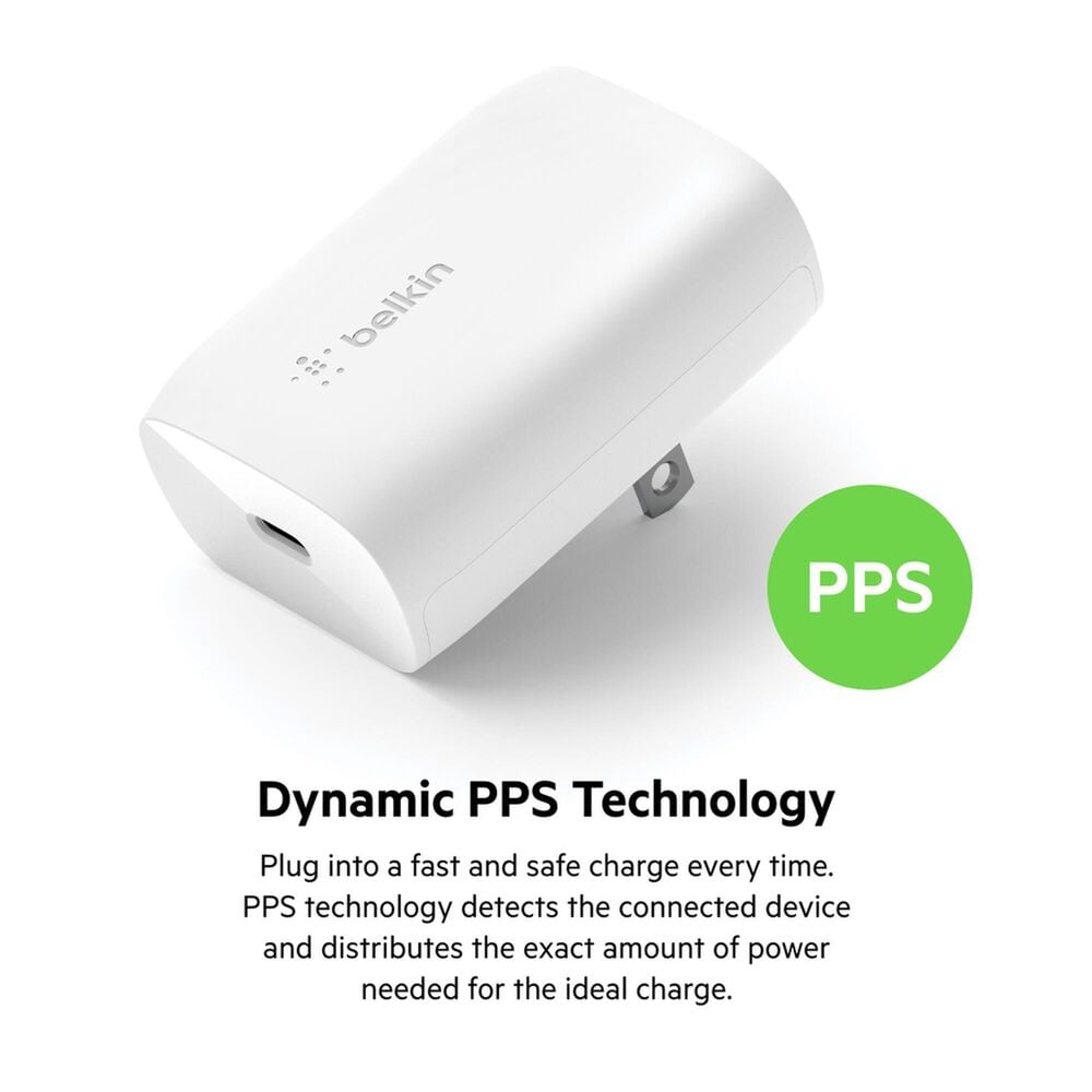 Belkin BoostCharge 30W USB-C PD Wall Charger in White, , large