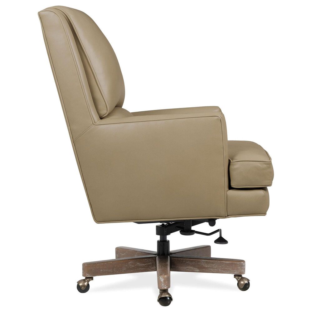 Hooker Furniture Wright Executive Swivel Tilt Chair in Dark Wood, , large