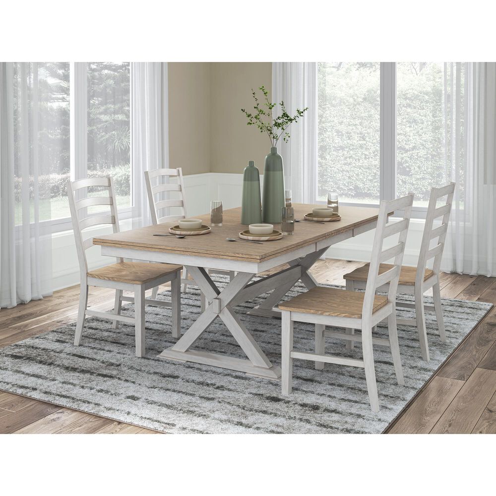 Ashley Purlaney Dining Table in Antique White and Natural - Table Only, , large