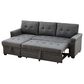 Lilola Home 84-Inch Reversible Sleeper Sectional Sofa with Storage Chaise in Dark Gray, , large