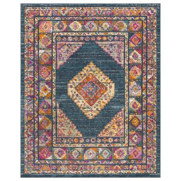 Safavieh Madison MAD133C 10" x 14" Blue and Fuchsia Area Rug, , large