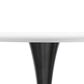 Leisuremod Bristol 24" Round Dining Table with MDF Top in Black and White - Table Only, , large