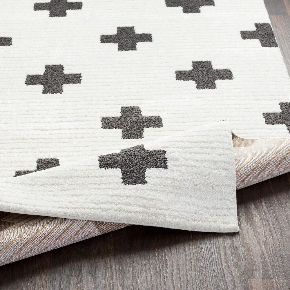 Surya Moroccan Shag MCS-2306 2&#39; x 3&#39; Black and White Area Rug, , large