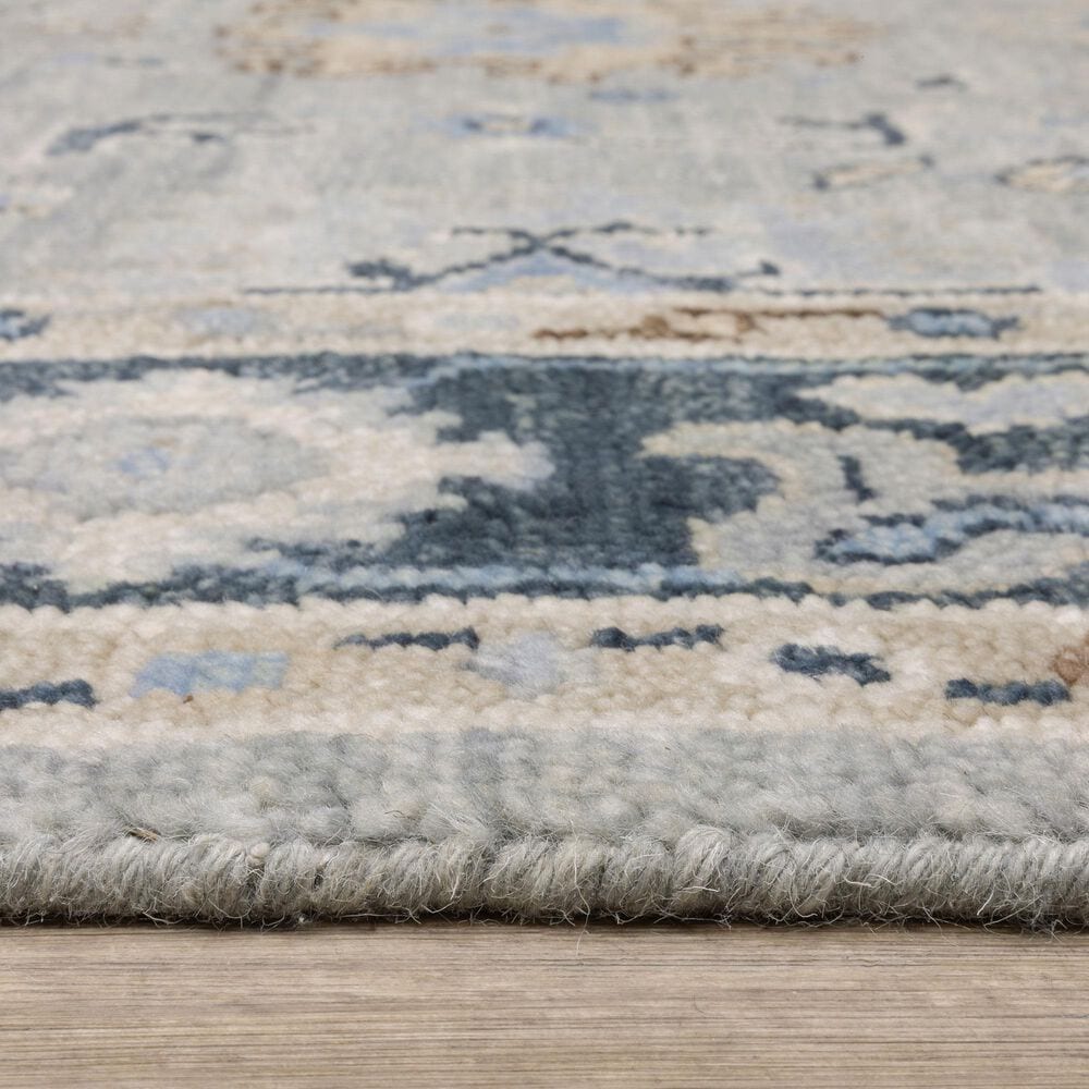 Oriental Weavers Majorca MAJ05 Grey and Blue 8&#39; x 10&#39; Area Rug, , large