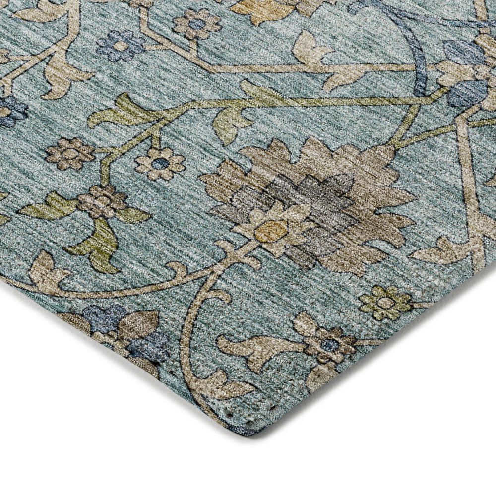 Dalyn Rug Company Silk Road Denim, Sky, Gray, Gold, Ivory and Fern 2&#39;3&quot; x 7&#39;6&quot; Runner, , large