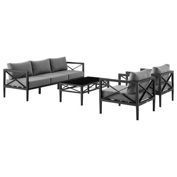 Blue River Sonoma 4-Piece Patio Conversation Set in Dark Grey, , large