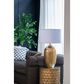 A&B Home Anita Table Lamp with Collapsible Shade in Gold, , large
